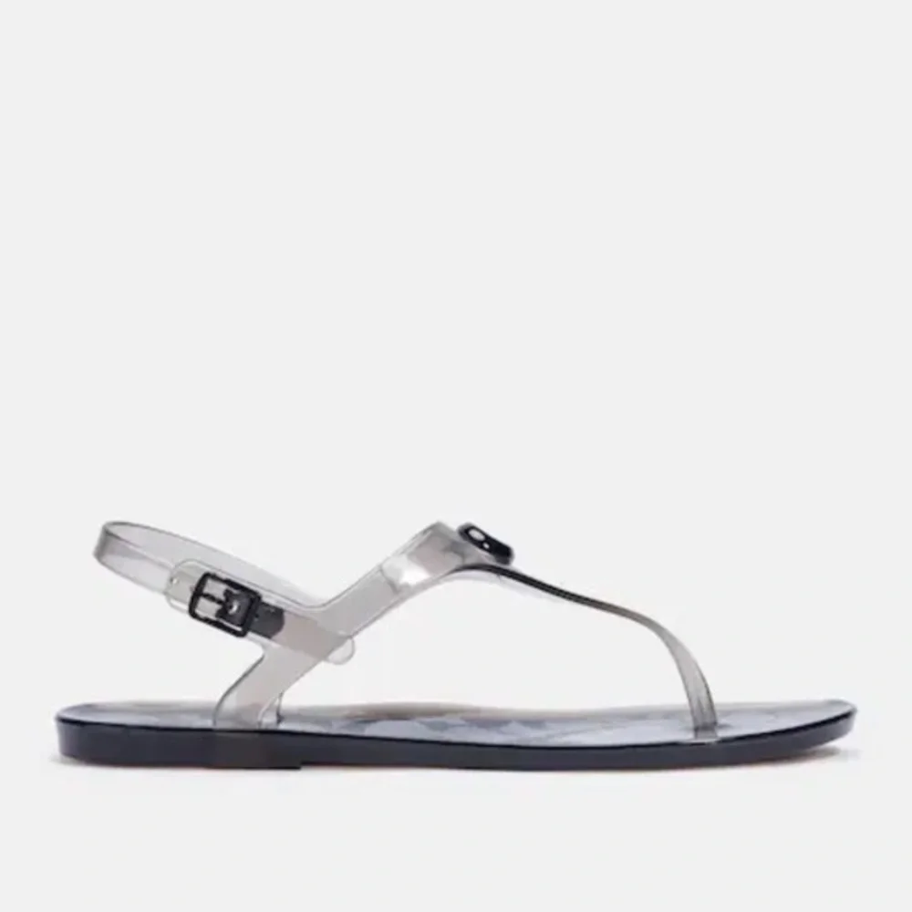 NEW Coach Black Natalee Jelly Sandals Size 6B